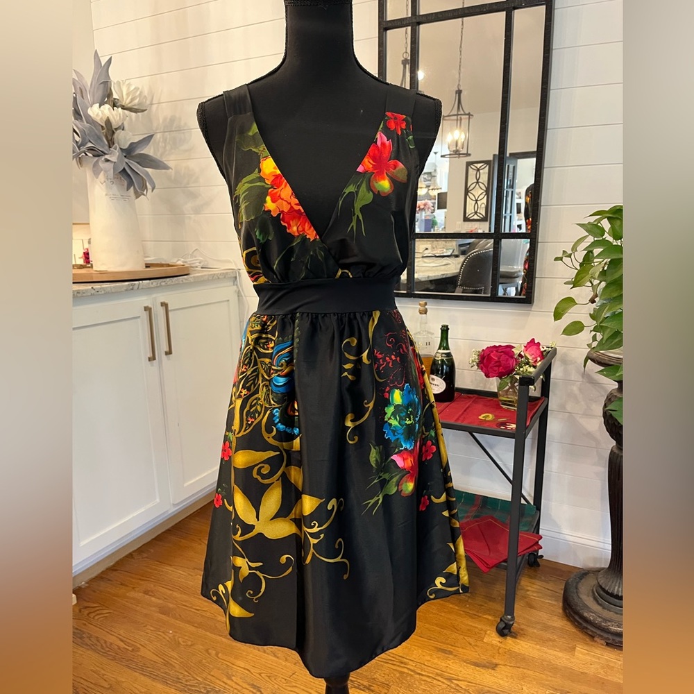 Karlie black floral cocktail dress, LG
